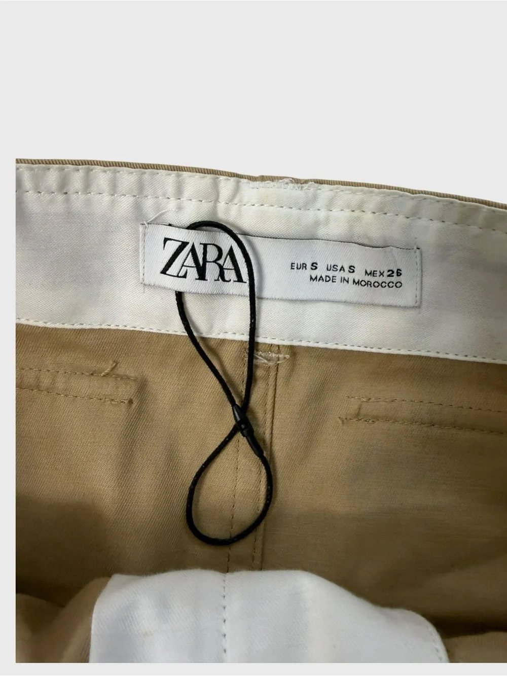 ZARA Tan Khaki Utility Mini Skirt Size Small